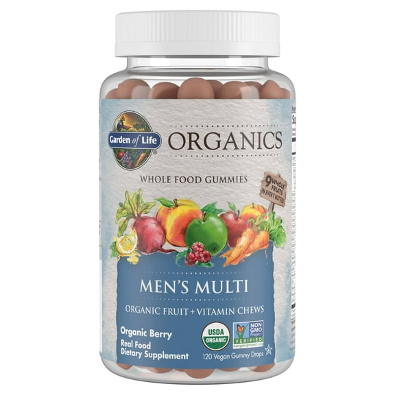 Garden of Life MyKind Organics Men's Multi, Organic Berry, 120 Vegan Gummy Drops