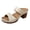 Beige, variant on Women's Platform Sandals Wedges Heels Beach Sandal Open Toe Slip On Chunky Heels Mules Lightweight Dressy Pumps Brown Size 9.5