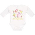 thumbnail image 3 of Inktastic I Love My Mommy Unicorn with Pink and Yellow Flowers Boys or Girls Long Sleeve Baby Bodysuit, 3 of 5