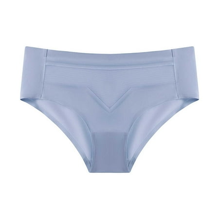 Sdeycui Seamless Underwear for Women No Show Ice Silk Bikini Panties Mesh Breathable Panty Invisibles Hipster Brief