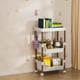 thumbnail image 4 of Estante de almacenamiento multicapa, carrito de almacenamiento móvil con ruedas, fácil de montar, apto para sala de estar, dormitorio, baño, cocina, organizadores, estantes de plástico., 4 of 6