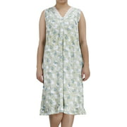 Ezi Womens Nightgowns14 Sleeveless V-Neck Cotton-Rich Nightgown