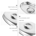thumbnail image 4 of Stainless Steel Oval Teppanyaki Food Cover Oilproof 1 Set, 4 of 6