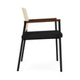 thumbnail image 2 of Avon Reception Guest Chair UPH Seat HPL Back / Black Steel / Natural / Black, 2 of 4