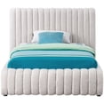 thumbnail image 3 of Meridian Furniture Nash Boucle Fabric Twin Bed, Cream, 3 of 12
