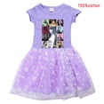 thumbnail image 2 of Taylor Swift Niñas Vestido De Verano De Algodón De Dibujos Animados Lindo Impresión De Manga Corta Tul Dobladillo Los Niños, 2 of 4