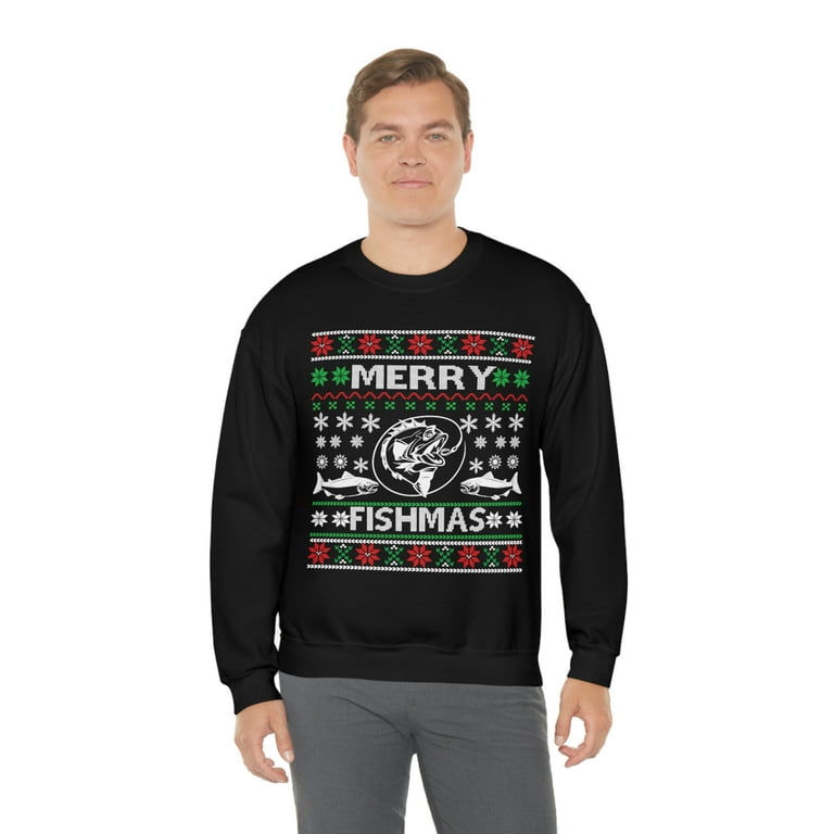 Ugly Christmas Sweater , Funny Fishing Ugly Christmas Sweater 
