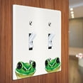 thumbnail image 3 of WIRESTER 2-Gang Toggle Wall Plate/Switch Plate Cover, Green Frogs, 3 of 6