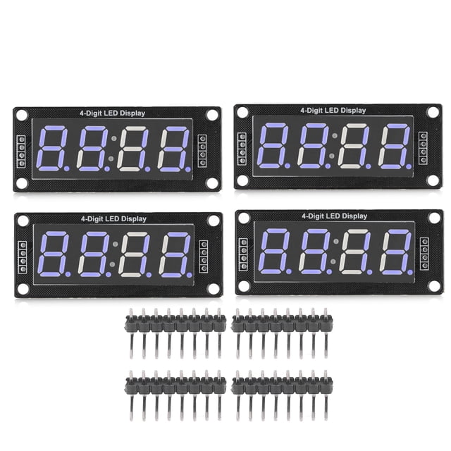Tubo de pantalla LED digital de 4 dígitos, juego de 4 segmentos de tubo digital de 4 dígitos, módulo de reloj para lograr más