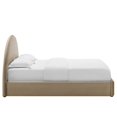 thumbnail image 4 of Platform Bed Frame, King Size, Taupe Gray, Velvet, Bedroom, Modern Contemporary Boutique HB36795, 4 of 9