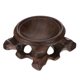 thumbnail image 1 of 1 base de madera para exhibición de tallado de madera natural, pedestal de bola de cristal duradero., 1 of 7