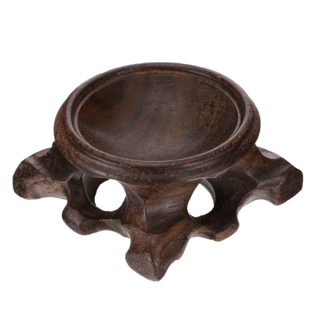 MasteelfCA Wooden Base Display Stand Storage Rack Stand Holder for Sphere Globe Stone Decor 4. 5X2. 2cm