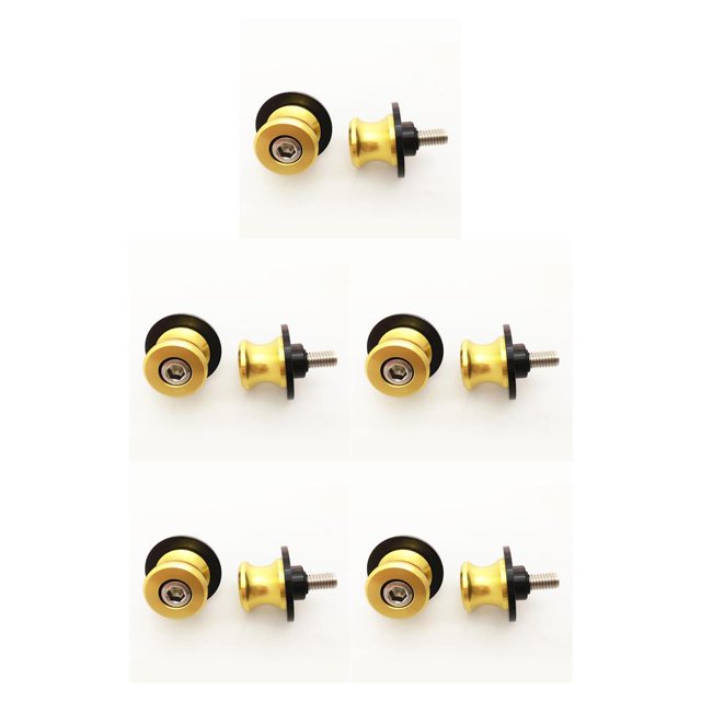 Riwesomey Deslizadores de carrete de motocicleta CNC resistente de aluminio Accesorio de motocicleta Deslizadores de brazo oscilante de motocicleta Oro, 6 Type2 NO2 Riwesomey CBP209179