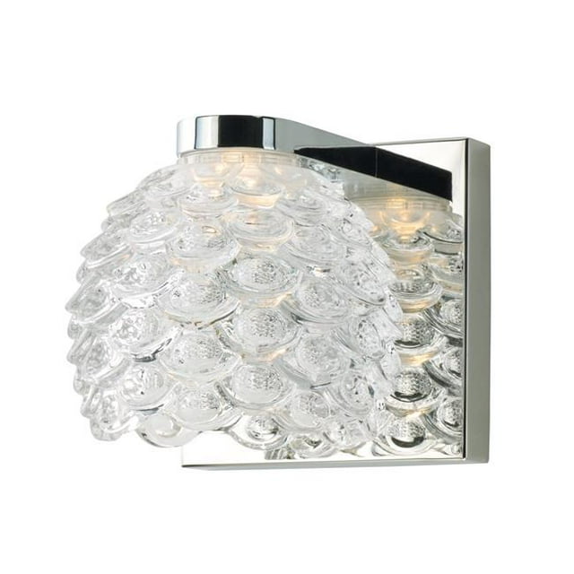 Maxim 9061CWPC 4.75 x 4.75 in. Fringe LED One Light Bath Vanity, Polished Chrome