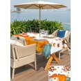 thumbnail image 4 of Outdoor Tablecloth with Umbrella Hole and Zipper, Thanksgiving Rectangle Table Cloth 52x70 Inch Waterproof Tablecloth, Fall Maple Leaf Orange Teal Blue Pumpkin Picnic Table Cover for Patio Camping, 4 of 7