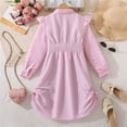 thumbnail image 5 of MEZZALL Child Long Sleeve Shirt Dress For Girls Stylish Striped Button Tunic For Kids Casual Fall Outfit Comfortable Everyday Wear For School And Play Dresses O-Neck Festival Sundress Cozy, 5 of 9