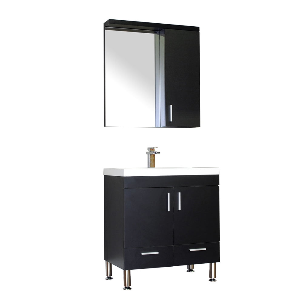 Ripley 30" Single Modern Bathroom Vanity in Black without