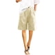 thumbnail image 4 of Puntoco pantalones cortos de verano para mujer, moda 2024, pantalones cortos medio para mujer, pantalones de verano con cintura elástica y botones, pantalones informales de lino con bolsillos, 4 of 7
