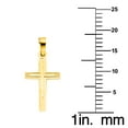 thumbnail image 2 of Precious Stars 14K Yellow Gold Unisex 11/16" Cross Pendant - No Chain, Pendant Only, 2 of 3