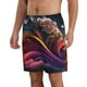 thumbnail image 2 of Fotbe Colorful Abstract Wave Motion Trajes de Baño Estampados para Hombre, Shorts de Verano de Secado Rápido, Ropa de Playa, Bañadores-Large, 2 of 6