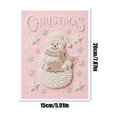thumbnail image 3 of MInHoues Christmas Pearl Painting DIY Kit, Pink Background Festive Pattern Dot‑Art Hand‑Craft Set, Xmas Decoration for Greeting Card Making to Freinds, Snowman, 3 of 6