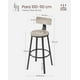 thumbnail image 5 of VASAGLE Taburete Alto, Juego de 2, Taburetes Altos de Cocina, con Respaldo, Asiento de 73 cm de Altura, Fácil Montaje, Estructura de Acero, Estilo Industrial, Greige y Negro, 5 of 6