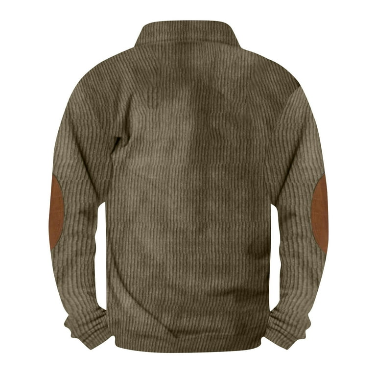 Dorkasm Big Mens Fishing Sweatshirts Half Zip Up Warm Thermal Mock Neck  Shirts Collared Western Corduroy Pullover Cotton Clearance Basic Sweaters  Tops