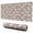 Deer Fox Head, variant on 31.5x11.8 Inch Gaming Mouse Pad, Non-Slip Stitched Rubber Desk Mat for Desktop & Laptop,Deer Fox Head Floral Gray Pattern