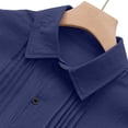 thumbnail image 5 of Men's Tuxedo Shirt Formal Dress Shirt Pleated Long Sleeve Button Down Shirts for Prom Party Wedding, 5 of 6