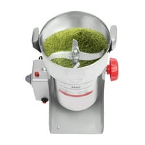 30000RPM Silver Electric Grain Mill Grinder 304 Stainless Steel Commercial Grinders for Rice Wheat Corn Spices