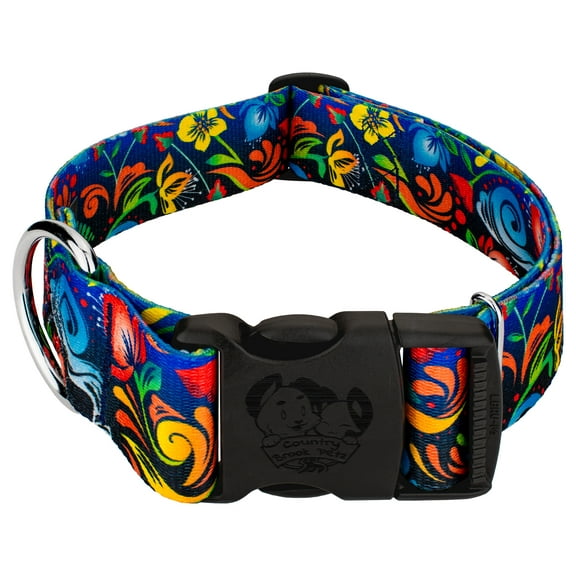 Country Brook Petz® 1 1/2 inch Deluxe Potpourri Dog Collar, Large