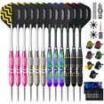 thumbnail image 1 of Juego de dardos con punta de acero Turnart, 24 g, 12 unidades, con funda y accesorios, 1 of 9