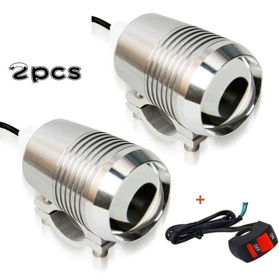 2pcs 30W Motorcycle U2 LED Fog Lights Driving Headlight High/Low Beam Switch