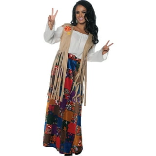Women's Plus Size Fringe Hippie Costume 