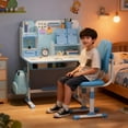 thumbnail image 2 of Floseru Kids Desk and Chair Set, Height Adjustable Kids Study Desk for Bedroom Students Table and Chair Set with Bookstand Children Study Table for 3-16 Boys and Girls, Home School, Arts, Drawing, 2 of 8