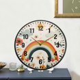 thumbnail image 4 of Yayeee Wall Clock Battery Operated 9.5" Silent Quartz Non-Ticking for Living Room Decor, Cute Rainbow, 4 of 8
