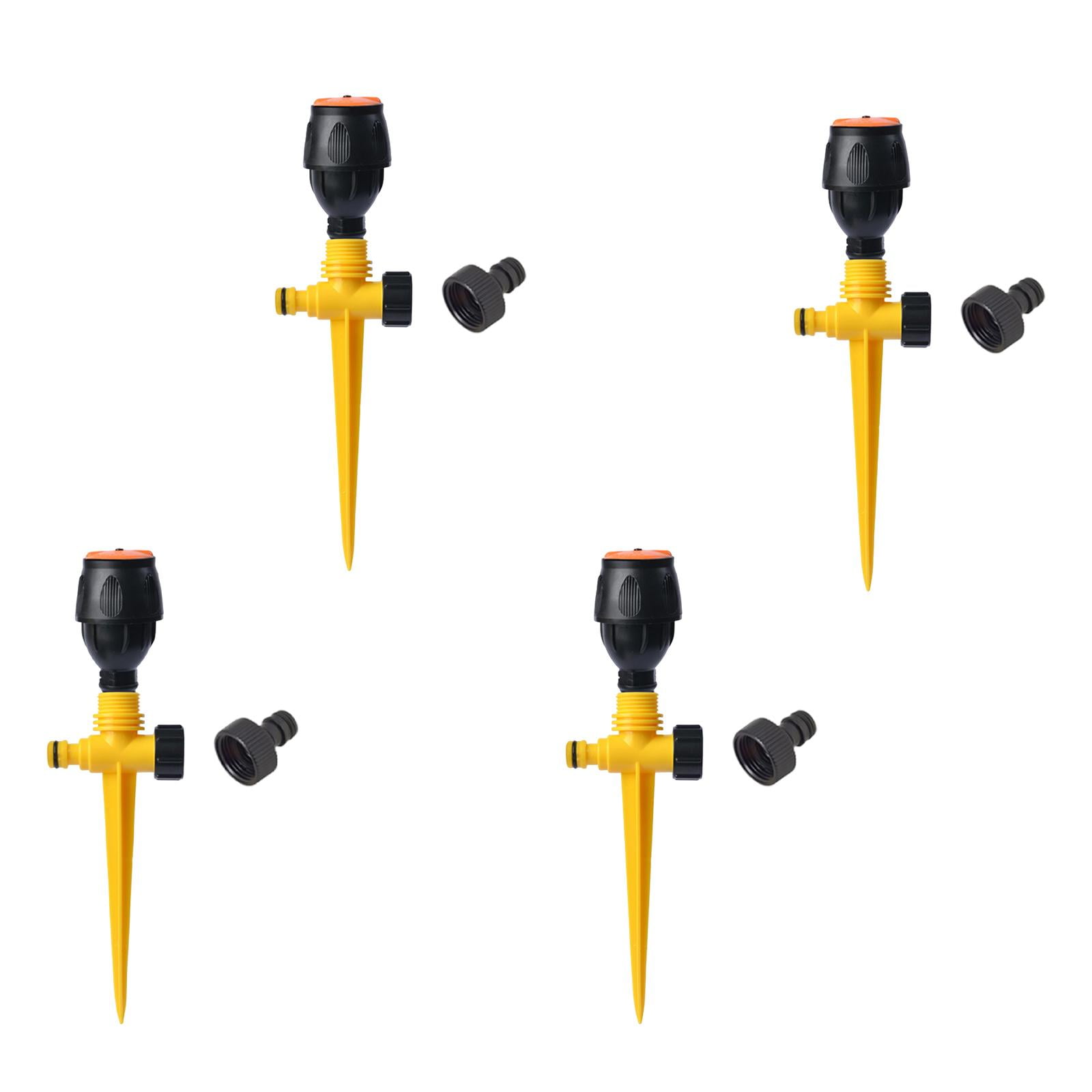 Bothyi 4x Rotating Garden Sprinklers Lawn Sprinklers Gardening Tools Versatile Supplies Yellow