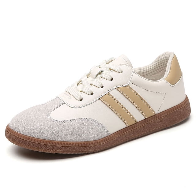 Espadrilles de Marche pour Femmes Tennis Plates à Lacets Confortables Décontractées Athlétiques Antidérapantes pour la Course à Pied Mode Chaussures pour Femmes Filles