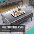 thumbnail image 2 of ELPOSUN Patio Furniture 4 Pieces Outdoor Wicker Rattan Chair Balcony Conversation Sets Porch Furniture Sectional Loveseat w Cushions and Table for Backyard Pool Garden (Grey-Turquoise), 2 of 8