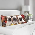 thumbnail image 2 of ABPHOTO Cute Pug Puppy Dog Autumn Leave Body Pillow Covers Case Protector 20x60 inch, 2 of 2