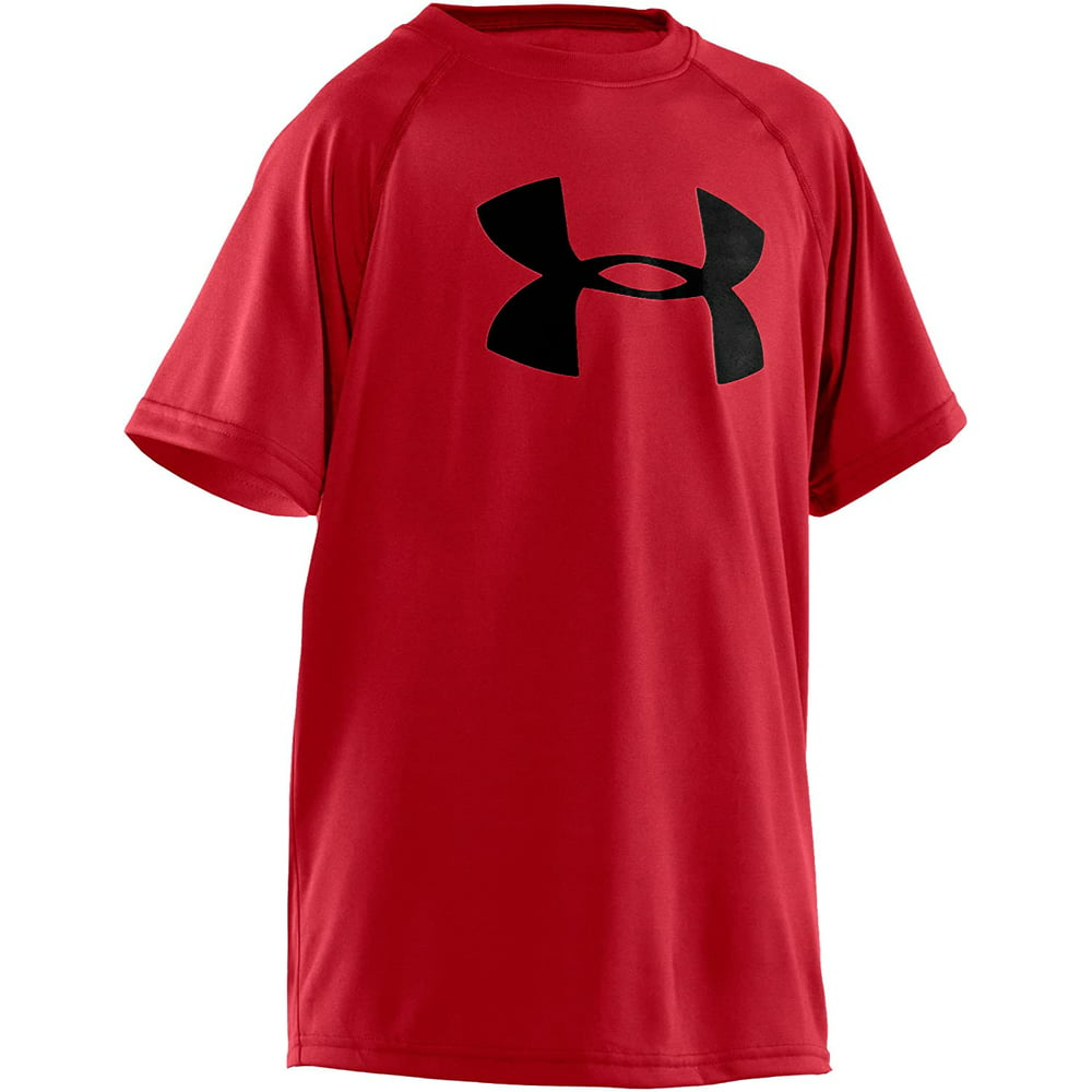Under Armour - Underarmour male Tech Big Logo Short Sleeve Shirt, Red ...
