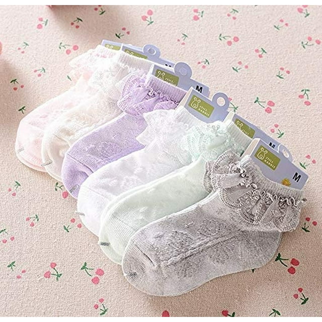Toddler Baby Girls Lace Socks Kids Ruffle Frilly Ankle Socks Princess Anti Slip Tutu Socks Hot Sale