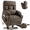 Brown, variant on TEKAMON Power Lift Recliner Chair for Elderly - Adjustable Headrest, Three Motor, Infinite Positions, Built-in Massage and Heating, USB Ports, Cup Holders - Dark Grey