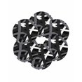 thumbnail image 7 of 15 Inch Round Placemats Set of 6, Gray Black Geometric Non Slip Heat Insulation PP Table Mats, Modern Art Abstract Grey Line Washable Place Mats for Kitchen Dining Party Table Decor, 7 of 7