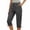 *Gray, variant on Women's Bow Leg Drawstring Cargo Capri Pants ,Casual Outdoor Hiking Pants with Pockets Khaki,Womens Plus L