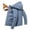 Blue, variant on Men Winter Letter Fingerprint Thick Warm Hooded Clothing Casual Business Trend Foreign Trade Clothing