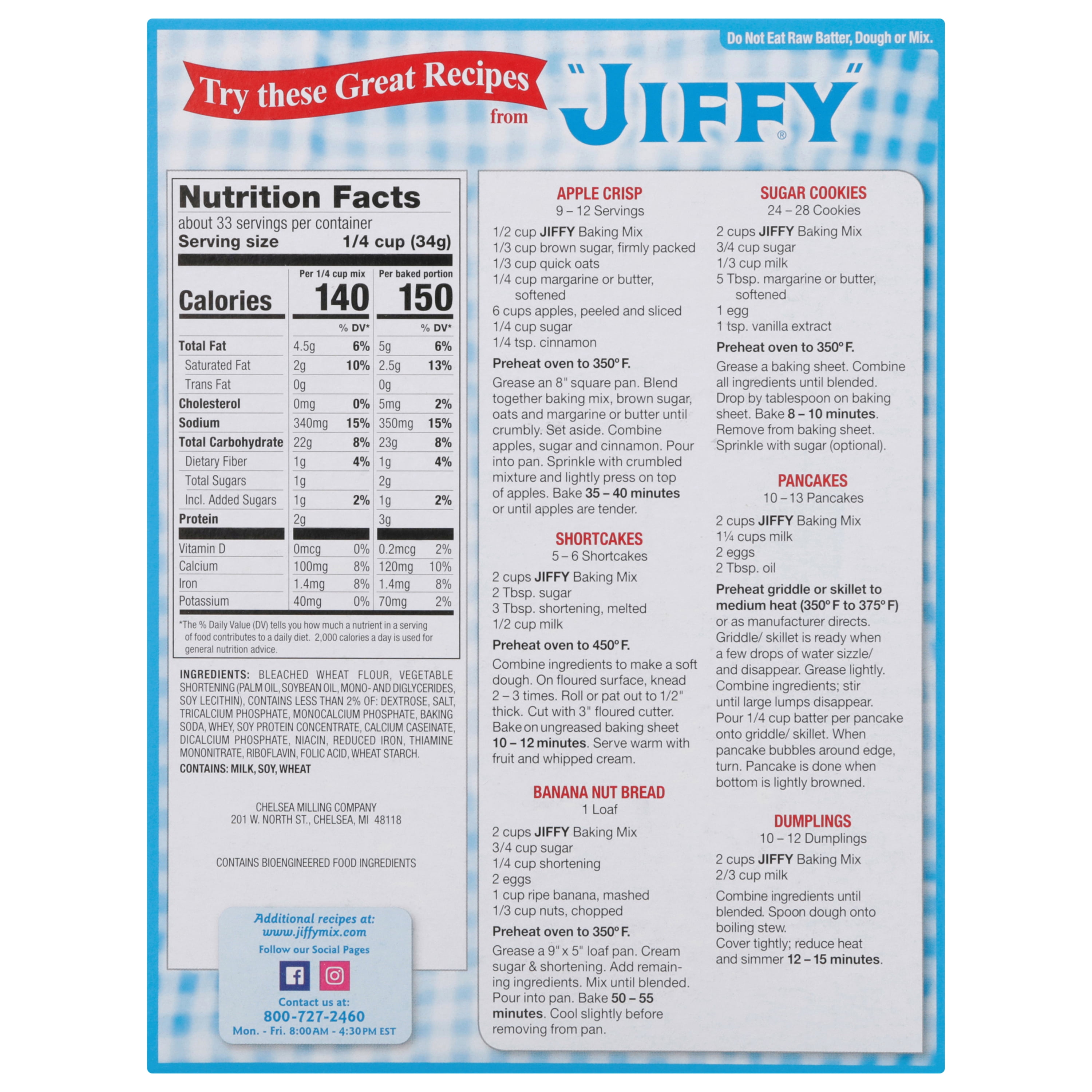 "JIFFY" All Purpose Baking Mix, 40 oz Box