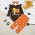 thumbnail image 5 of Esaierrr Girls Bodysuits Outfits 2PCS Baby Bodysuits Alphabet Print Casual Set Send Headband 0-18 M Spring Autumn Newborn Onesies Outfits, 5 of 6