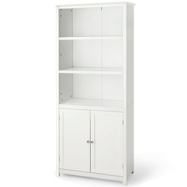 Prepac Tall Bookcase With 2 Shaker, Tall White Bookcase With Doors Canada