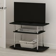thumbnail image 2 of Furinno Turn-N-Tube No Tools 3-Tier TV Stands in Americano Stainless Steel Tubes, 2 of 4